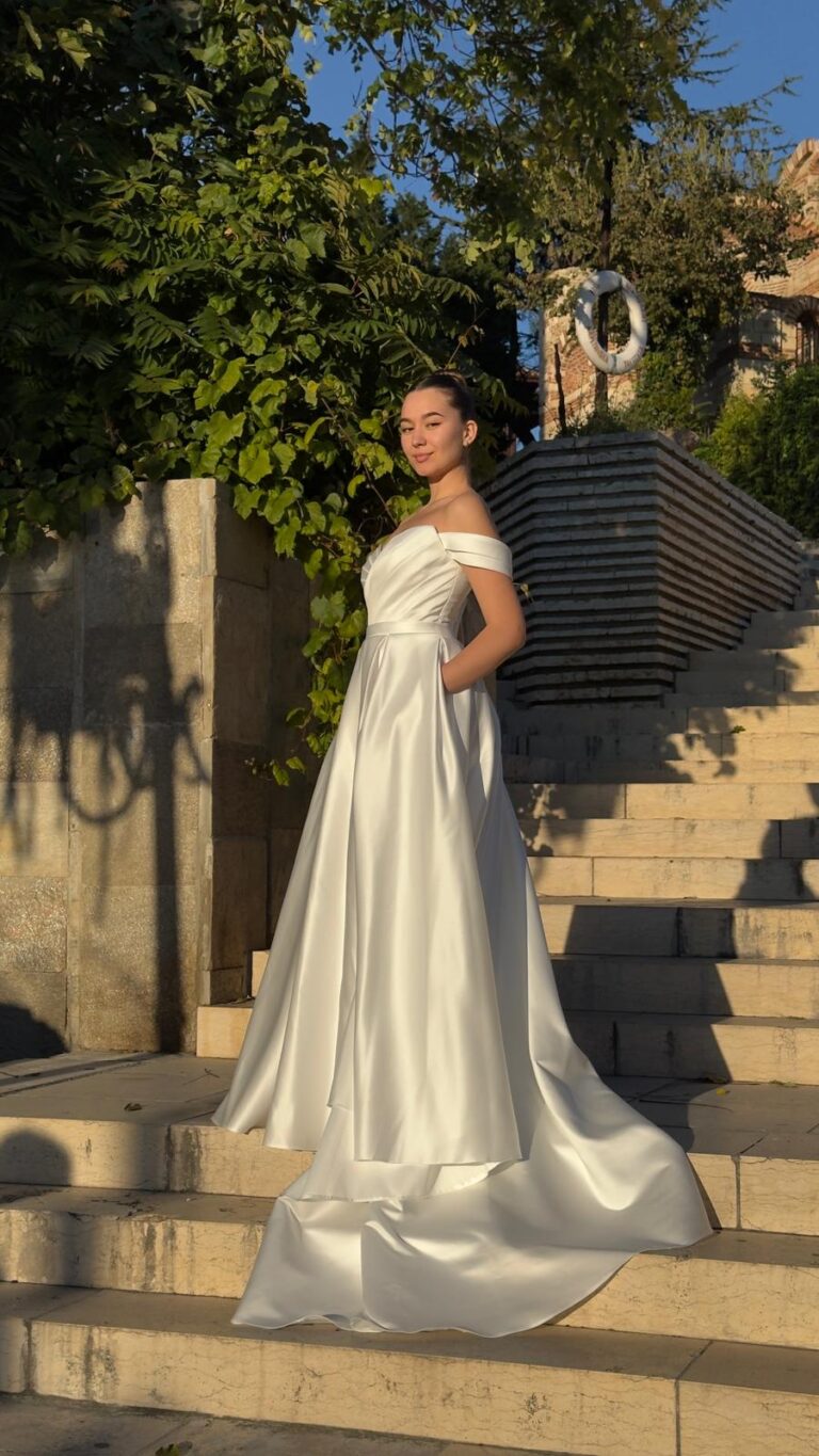 Robe de mariée satin