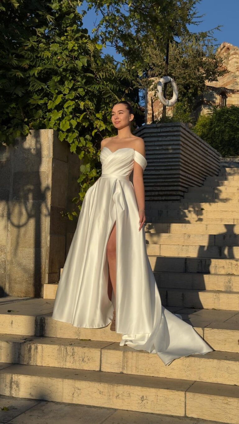 Robe de mariée satin