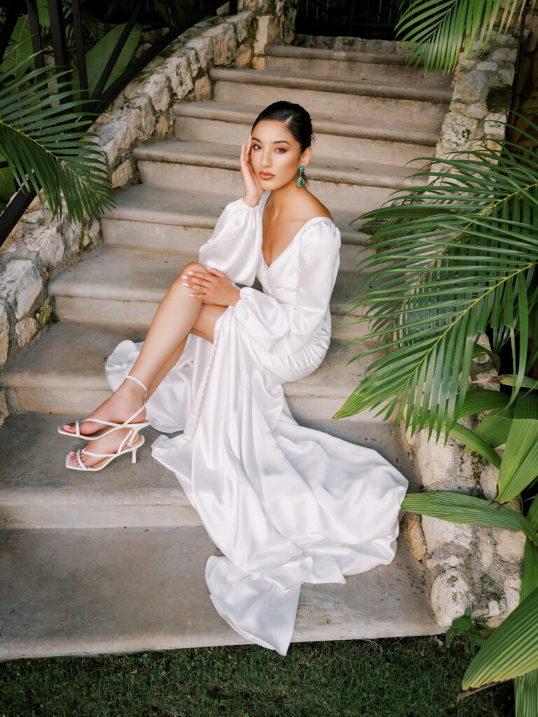 Robe de mariée fluide charmeuse
