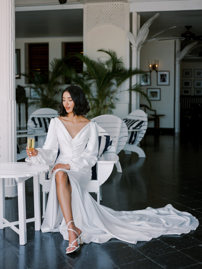 Robe de mariée fluide charmeuse