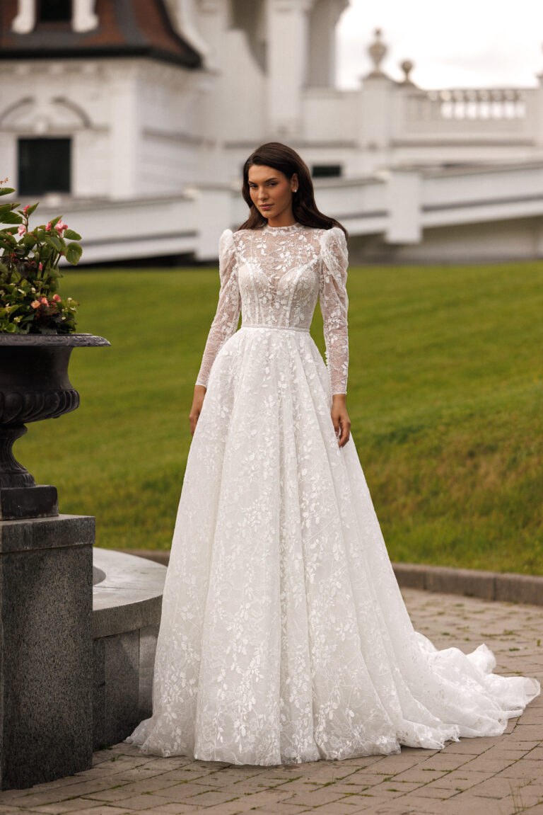 Robe de mariée manches longues