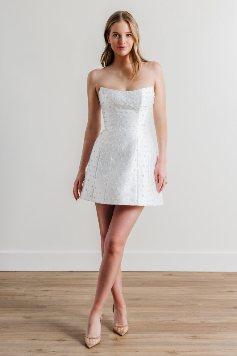 Robe de mariée courte deux en un